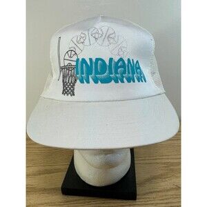 Vintage Indiana University IU‎ Hoosiers Basketball Snapback Trucker Mesh Hat USA